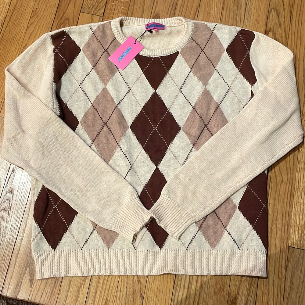 Edikted Argyle Sweater